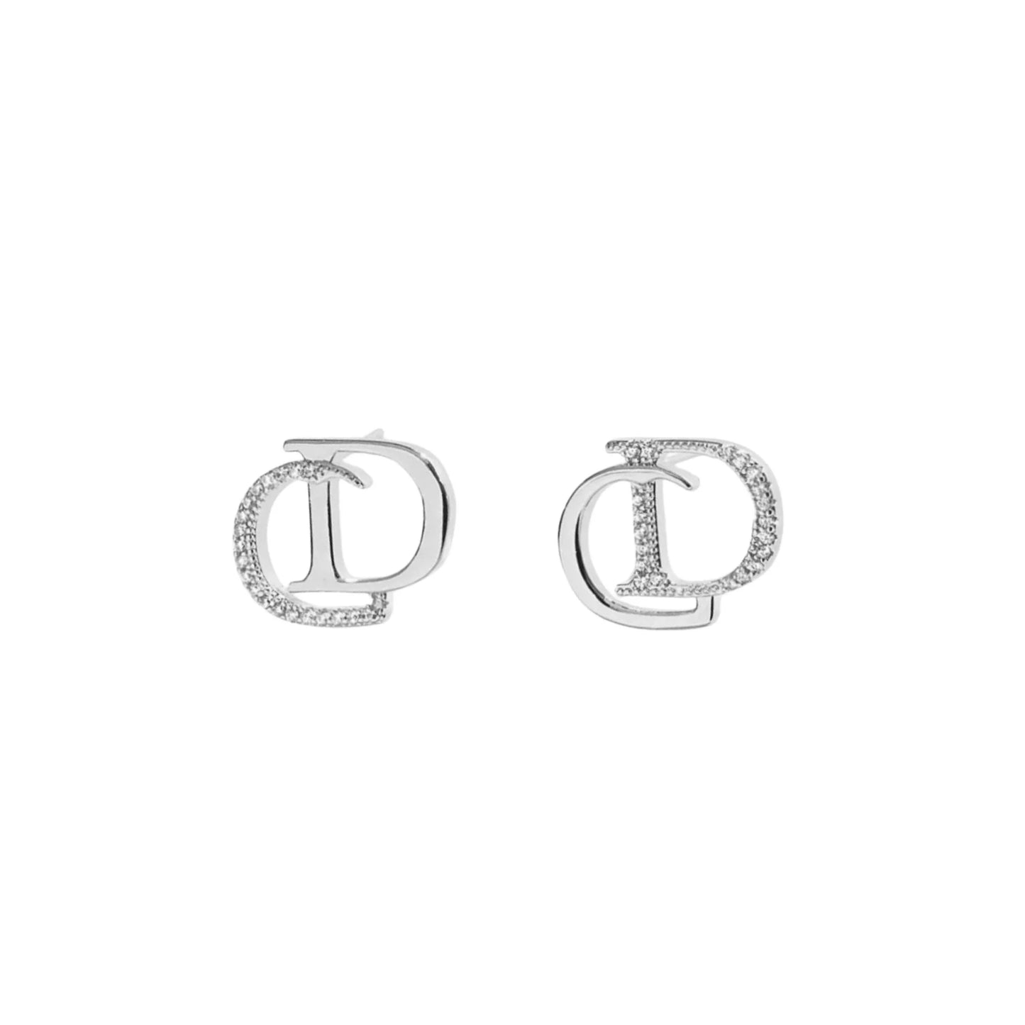 CD Ohrringe Stecker Gold Silber