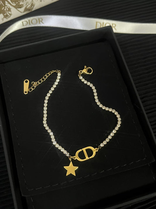 CD Armband Stones Gold Star