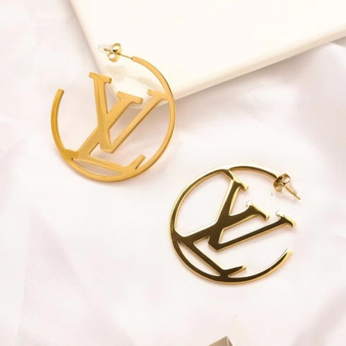 LV Ohrringe Groß Gold