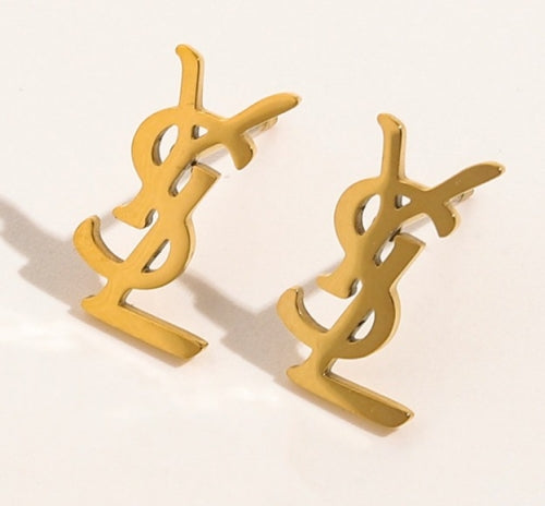 YSL Ohrringe Gold Stecker