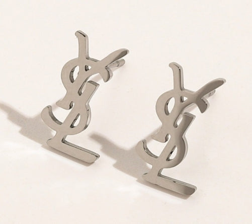 YSL Ohrringe Silber Stecker