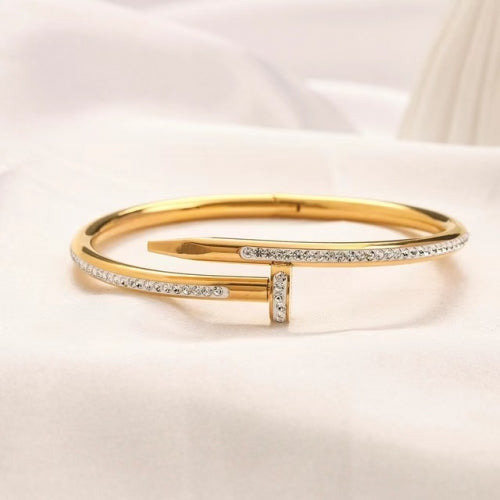 Nagel Armreif Gold Stones