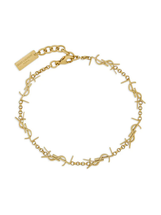 YSL Armband Gold Luxusmarke Logo