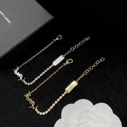 YSL Armband Gold Silber Side Stones