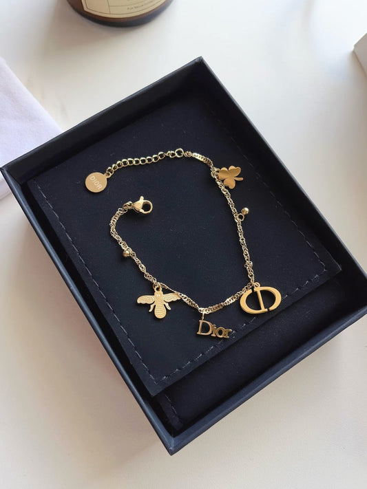 CD Armband Bee Gold Details